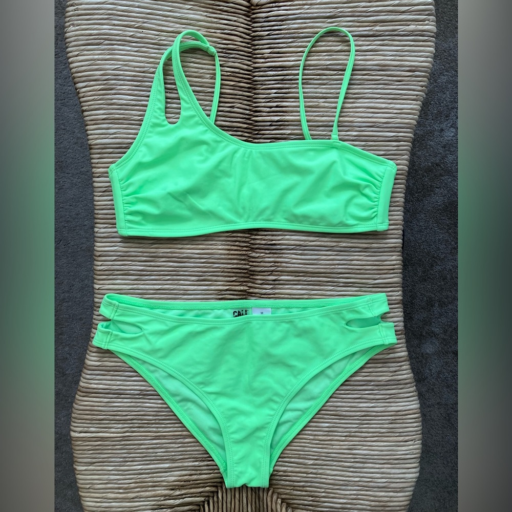 California Sunshine Bikini in Neon Green